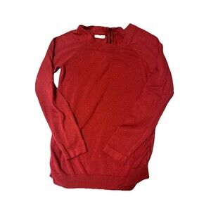 Maurices Women’s Rouched Sides Long Sleeve Pink Sweater Size M